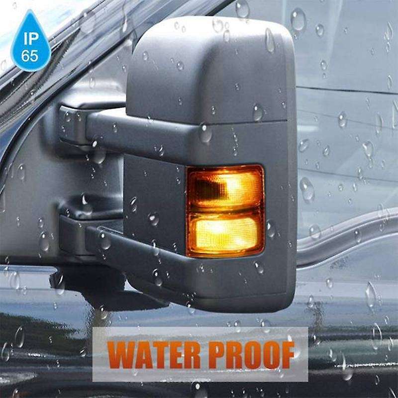 PAIR Tow Mirror Turn Signal Light Lens Amber Rearveiw Mirror Light for 2008-2017 Truck Super Duty Le