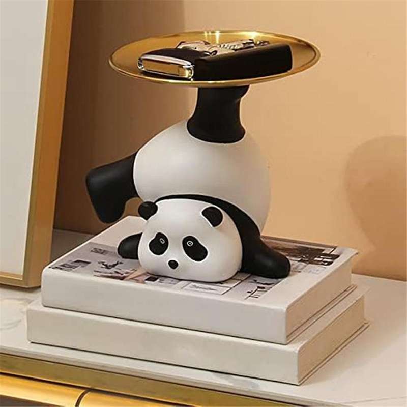 Panda Storage Decoration Entrance Tray Trinket Dish Key Ring Stand Home Decorations Bracelets Porch