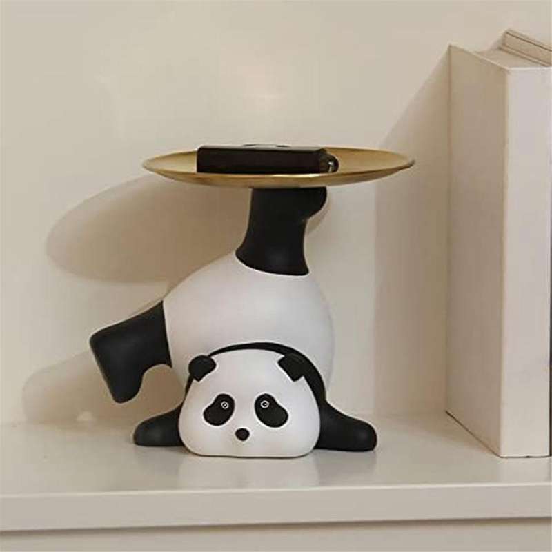 Panda Storage Decoration Entrance Tray Trinket Dish Key Ring Stand Home Decorations Bracelets Porch
