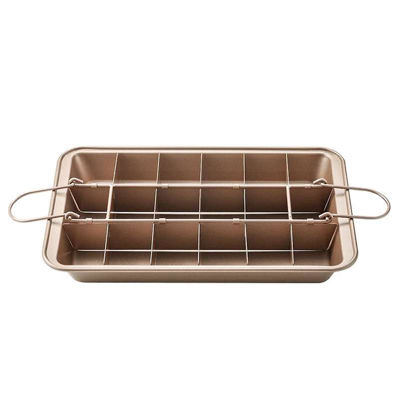 -pan with Dividers,nonstick Baking Loaf Pan Baking Pan Baking Pan,18 Pre-cut Square- for Cake