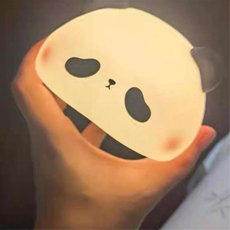 Panda Night Light,food Grade Silicone,rechargeable,tap Fun Lamp for Room,adjustable Brightness,cute