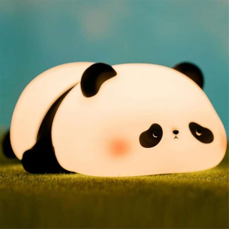 Panda Night Light,food Grade Silicone,rechargeable,tap Fun Lamp for Room,adjustable Brightness,cute