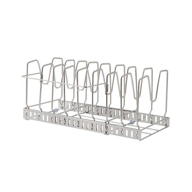 Pan Organiser Rack Pot Lid Organizers with Dividers Expandable Pot Pan Lid Rack Bakeware Storage Org