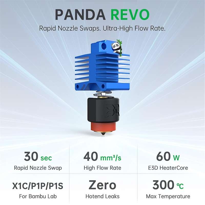 Panda Hotend Plug and Print High Speed High Flow with for E3DOnline Bontech for X1C