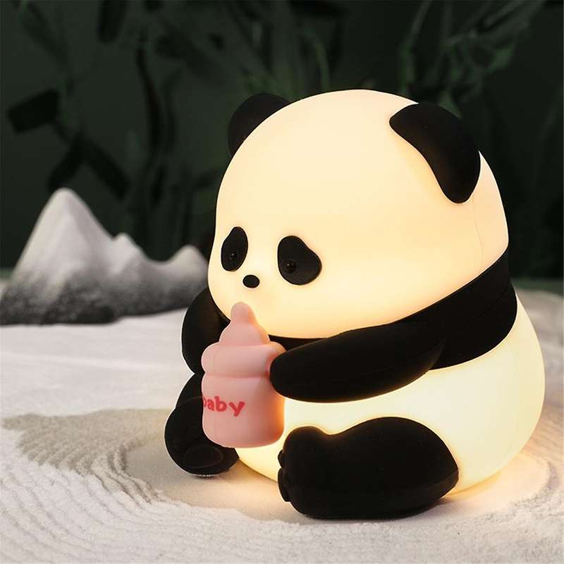 Panda Night Light-Baby , Squishy Dimmable Led Panda Lamp, Kawaii Panda Gifts Stuff, Cute Decor for B