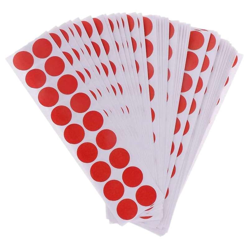 Paper Self Adhesive Target Paster Splatter Stickers Patches for Training Hunting Pratice Red Color