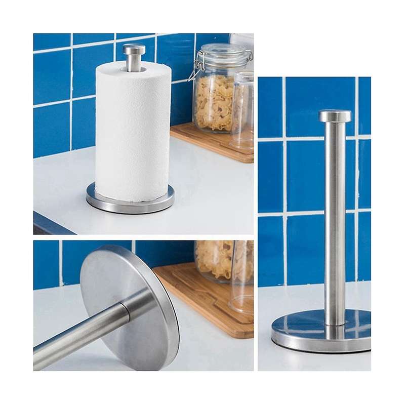 Paper Towel Holder Countertop, Standing Paper Towel Roll Holder for Kitchen Bathroom for One-handed