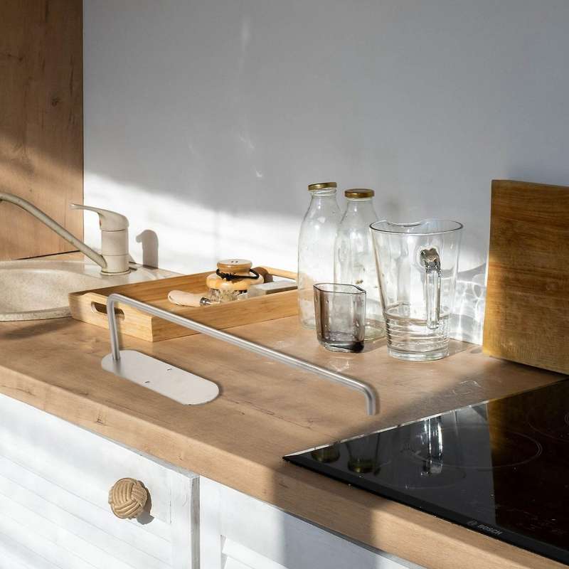 Paper Towel Holder- Adhesive Or Drilling,under Cabinet Paper Towel Holder Wall Mount for Kitchen Ba