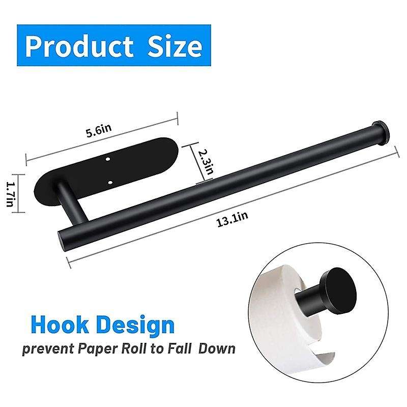Paper Towel Holder Under Cabinet Paper Towel Rack Stainless Steel Wall Mount Towel Paper Holder For