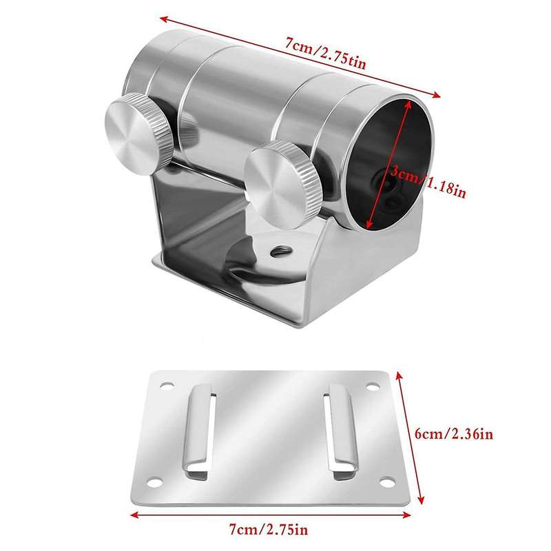 Parasol Balcony Bracket Stainless Steel Fishing Case Adjustable Umbrella Stand Wall Mounted Fishing