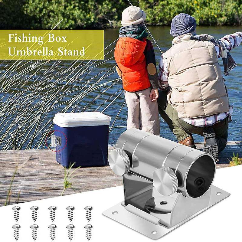 Parasol Balcony Bracket Stainless Steel Fishing Case Adjustable Umbrella Stand Wall Mounted Fishing