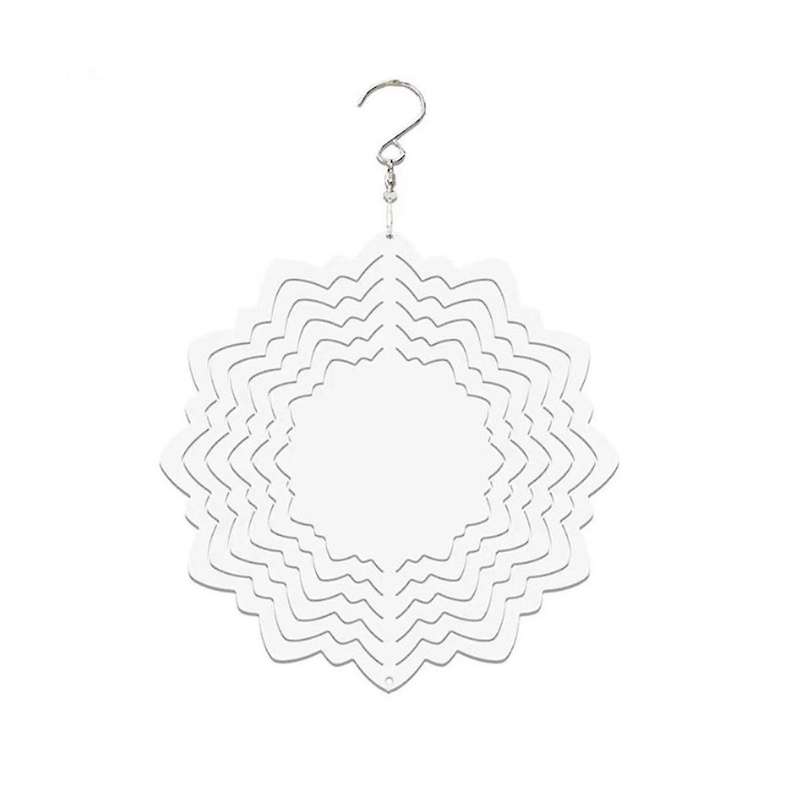Parent-child Wind Power White Coated Aluminum Plate Double-sided Printing Thermal Transfer Wind Chim