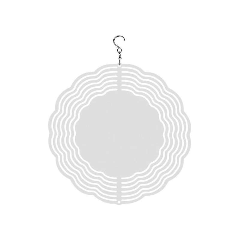 Parent-child Wind Power White Coated Aluminum Plate Double-sided Printing Thermal Transfer Wind Chim