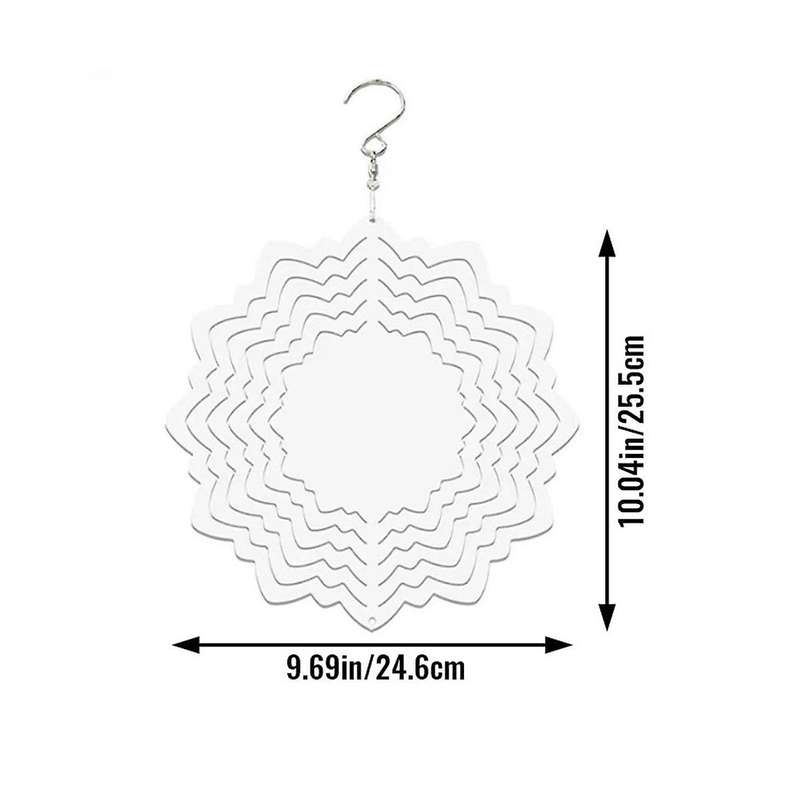 Parent-child Wind Power White Coated Aluminum Plate Double-sided Printing Thermal Transfer Wind Chim