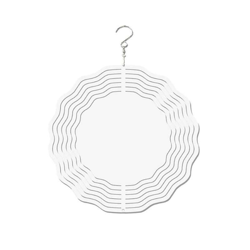 Parent-child Wind Power White Coated Aluminum Plate Double-sided Printing Thermal Transfer Wind Chim