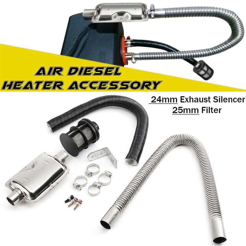 -Parking Heater 24mm Exhaust- 25mm Filter Exhaust Intake Pipe Hose Line for Eberspacher