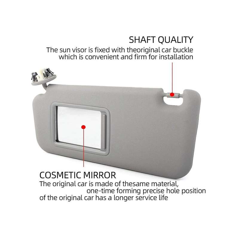 Passenger Front Right Side Sun Visors with Light for 2006-2013 Car Accessories 74310-42452-b2