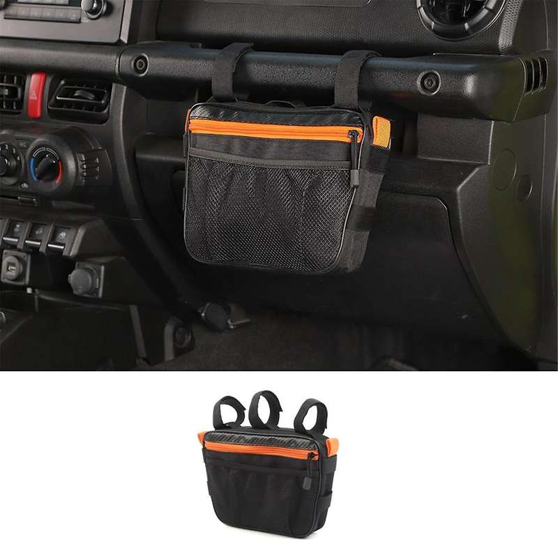 Passenger Grab Handle Storage Bag Multi- Pouch Organizer Bag for Wrangler CJ YJ TJ JK JL JT & UTV