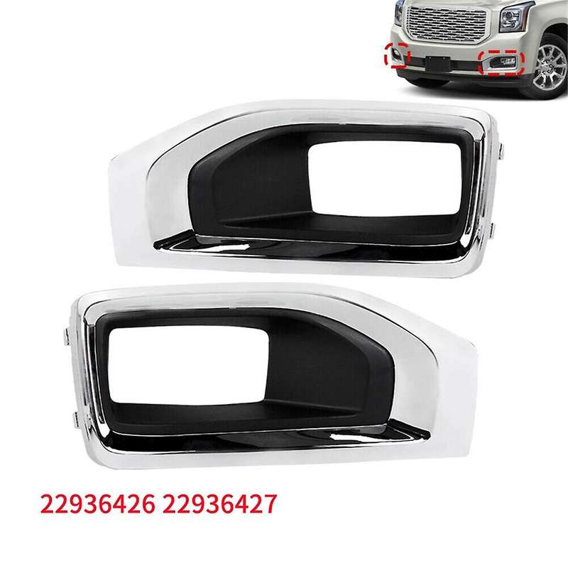 Passenger Right Side Fog Light Chrome Trim Cover for / Xl 2015-2020 Front Fog Lamp Bezel Frame Gm10