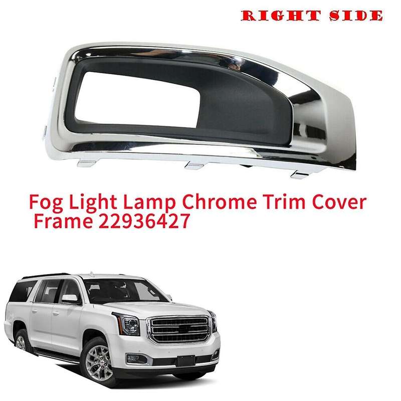 Passenger Right Side Fog Light Chrome Trim Cover for / Xl 2015-2020 Front Fog Lamp Bezel Frame Gm10