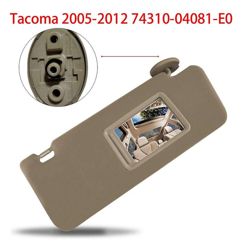 Passenger Right Side Windshield Sun Visor Replacement Beige for 2005-2012 74310-04081-E0