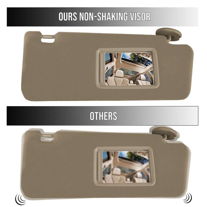 Passenger Right Side Windshield Sun Visor Replacement Beige for 2005-2012 74310-04081-E0