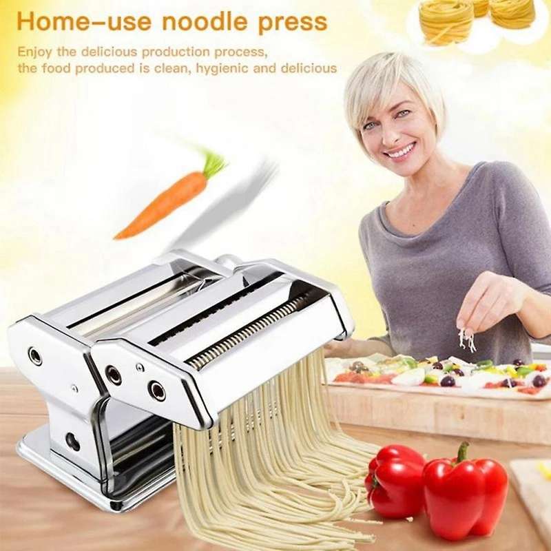 Pasta Press Machine Noodle Maker Split Two-Knife Household Manual Pasta Machine Pressure DIY Noodles