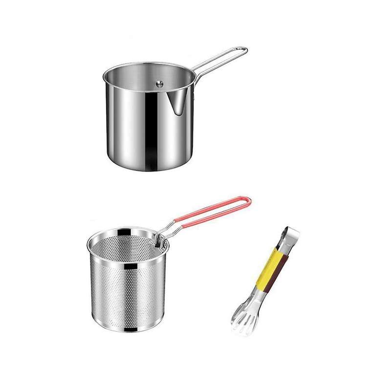 Pasta Spoon Deep Fry Basket Oil Residue Filtration Mesh Colander for Vegetable French Chips Onion Ri
