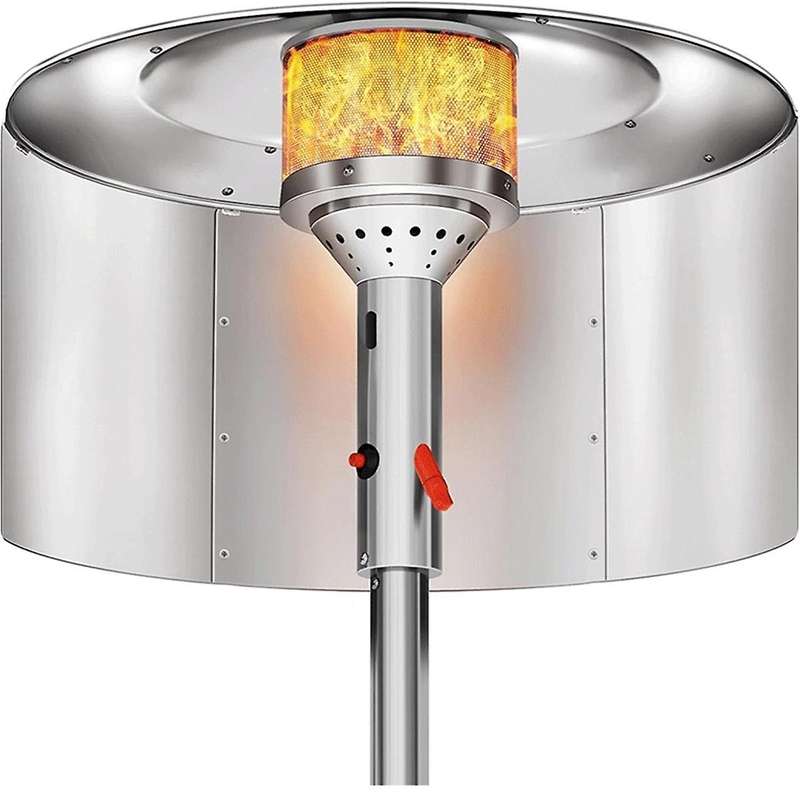 Patio Heater Reflector Shield, Heat Focusing Reflector for Round Natural Gas and Propane Patio Heate
