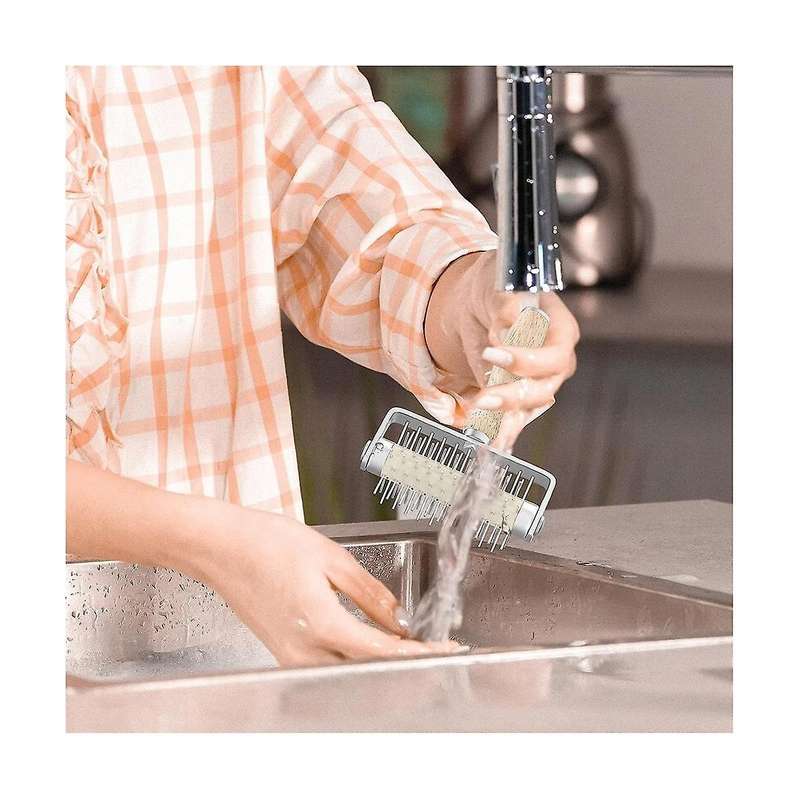 Pastry Roller with Stainless Steel Spikes Pizza Tool,prevents Dough From Blistering,pizza Making Ac