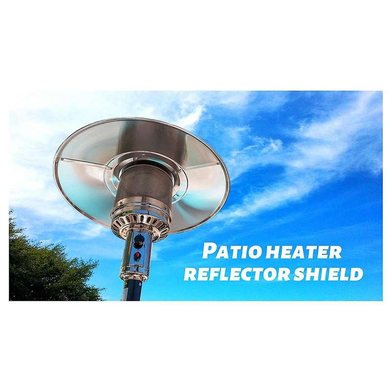 Patio Heater Reflector Shield, Propane Outdoor Heaters Replacement Part - Top Dome, 3-Hole Mount, 33