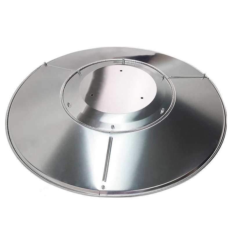 Patio Heater Reflector Shield, Propane Outdoor Heaters Replacement Part - Top Dome, 3-Hole Mount, 33
