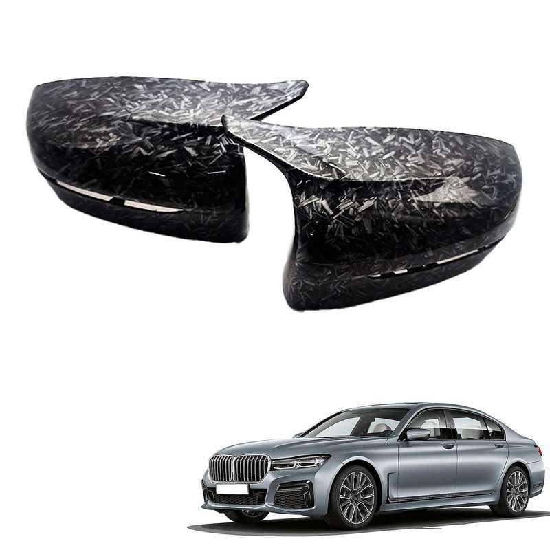 Pattern Ox Horn Side Door Rearview Mirror Cover Cap for 4 5 7 8 Series G30 G11 G12 Mirror Cover Repl