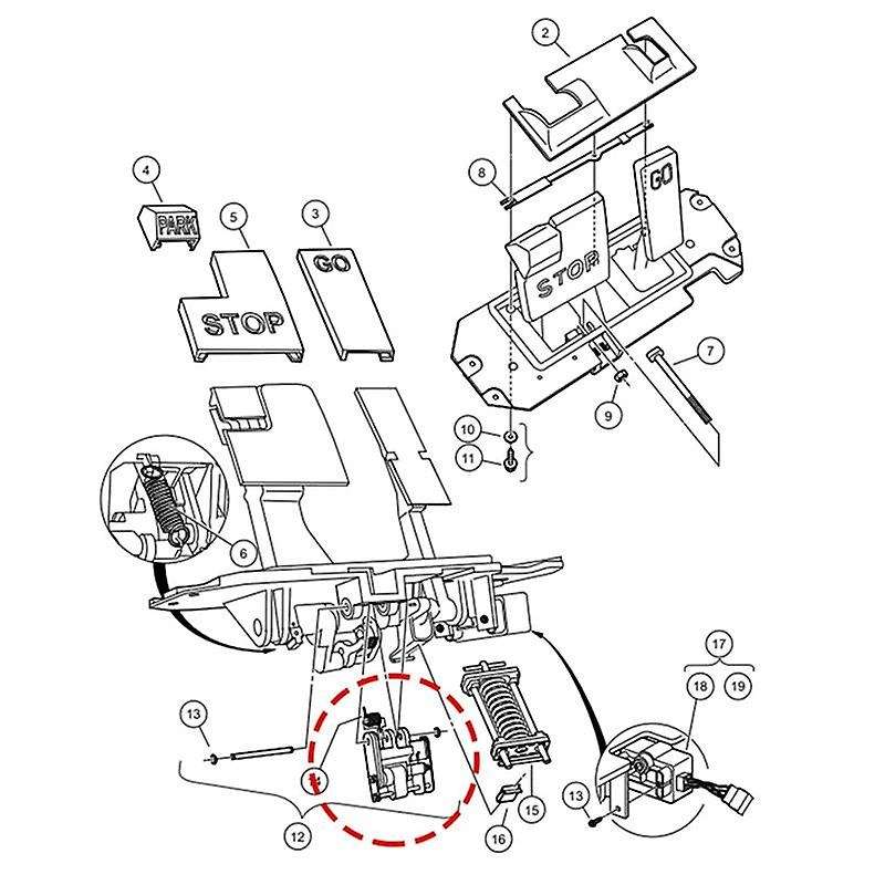 Pawl Lock Assembly Fits Club Car G&E 2004-2009 Precedent 1St Generation Golf Cart Including Plug and