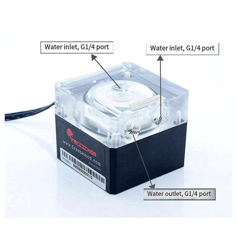 PC Water Cooling Pump Mute Silent Support PWM Intelligent Temperature Regulation Flow 800L/H, PU-FS4