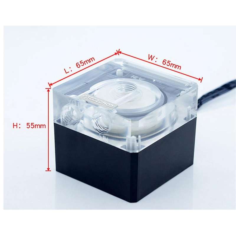 PC Water Cooling Pump Mute Silent Support PWM Intelligent Temperature Regulation Flow 800L/H, PU-FS4