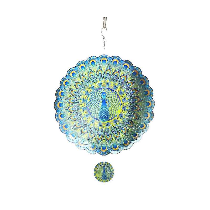 Peacocks Wind Spinner 3d Stainless Steel Hanging Whirligigs Wind Spinners for Yard and Garden,indoo