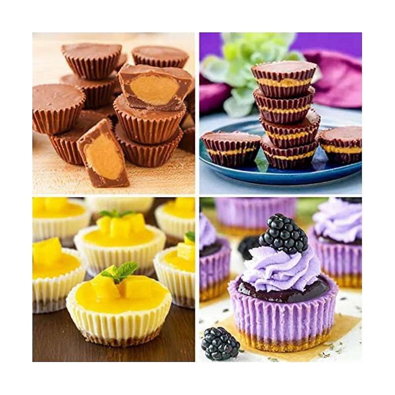 Peanut Cup Cake Mold, Silicone Mini Tart Pan for Bite Size Fat , Silicone Chocolate Candy Mold For