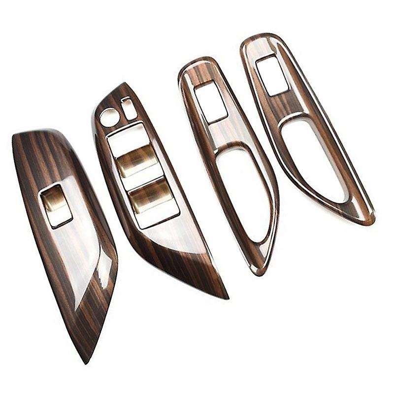 Peach Wood Grain Window Glass Lift Button Trim Switch Cover Door Armrest Panel Sticker for YARiS 202