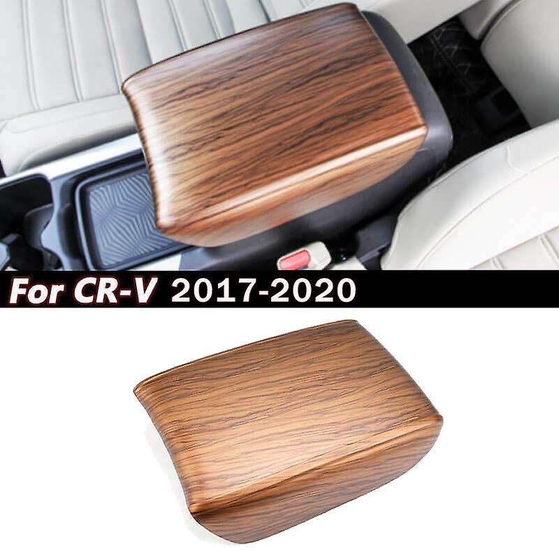 Peach Wood Grain Center Console Armrest Storage Box Panel Cover Trim for -V 2017-2020 Accessories