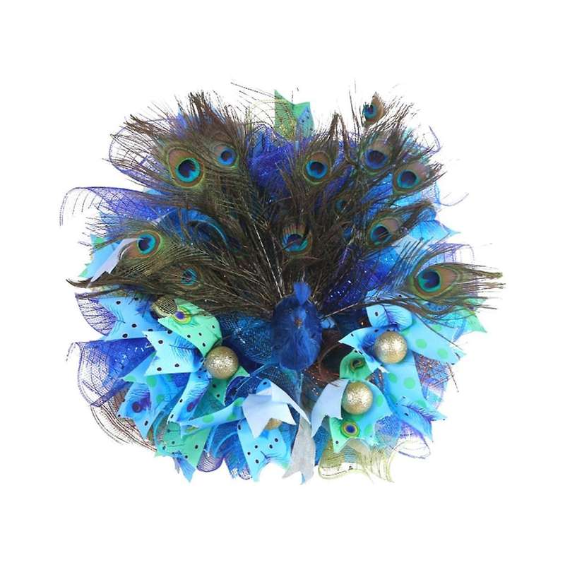 Peacocks Wreaths for Front Door, Peacocks Wreath ,farmhouse Hanging Wreath for Home Porch Window Par