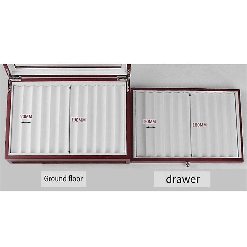 Pear Wooden Pen Display Box 12 Box Storage Visual Wear-resistant Scratch-resistant Wooden Bracket Di