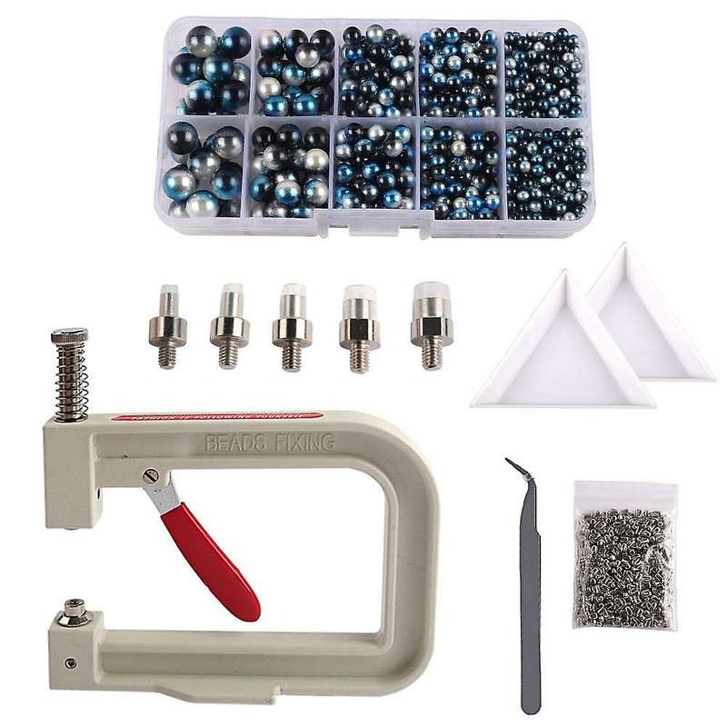 Pearl Setting Machine DIY Handmade Beads Hand Press Tool for Clothes Crafts Fixing Machine Pearl Set