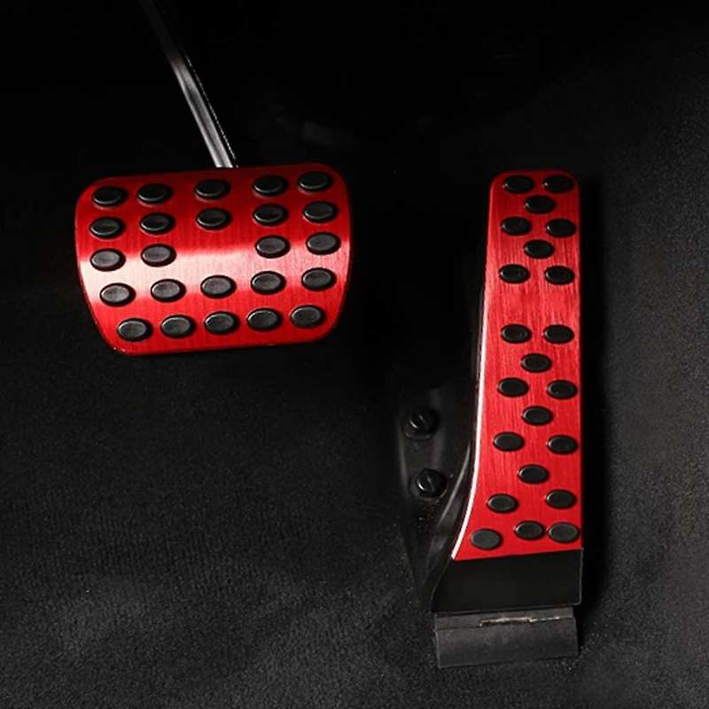 Pedal Covers for C E S GLC GLE SLK CLS SL Class Car Gas Brake Pedal Pad No Drill with Rubbers Alumi