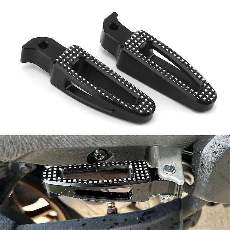 Pedals Folded Footrest Footpeg Motorcycles Accessories for X-max300 X-max 300 Xmax300 2023 2024(blac
