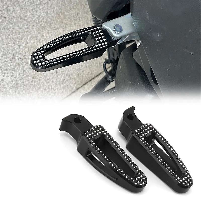 Pedals Folded Footrest Footpeg Motorcycles Accessories for X-max300 X-max 300 Xmax300 2023 2024(blac