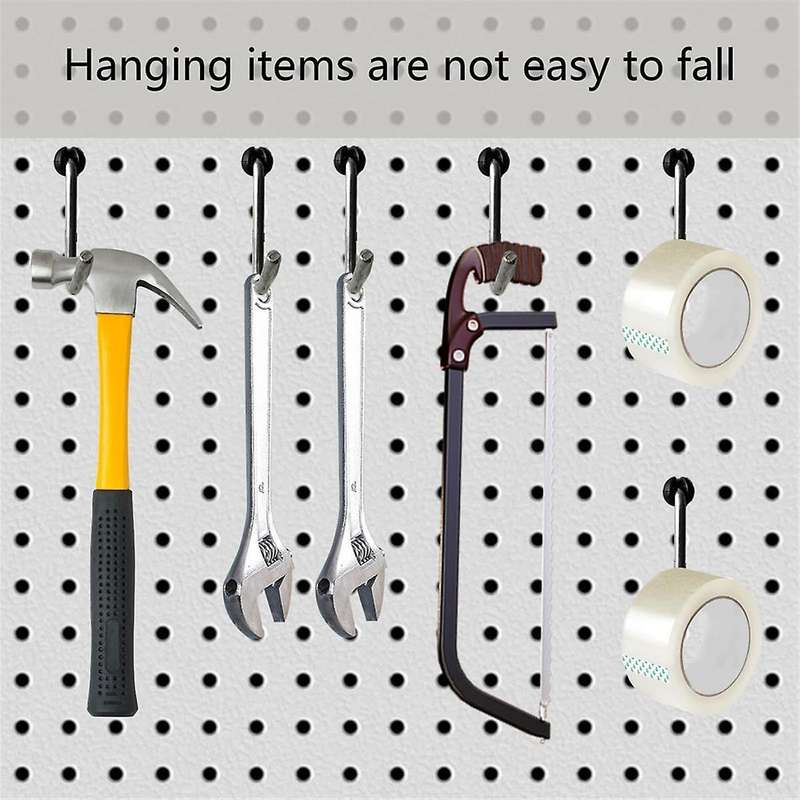 Peg Board Hook Locks,120Pc Peg Board Locks PegHook Stoppers for Stopping Hooks From Falling Off for