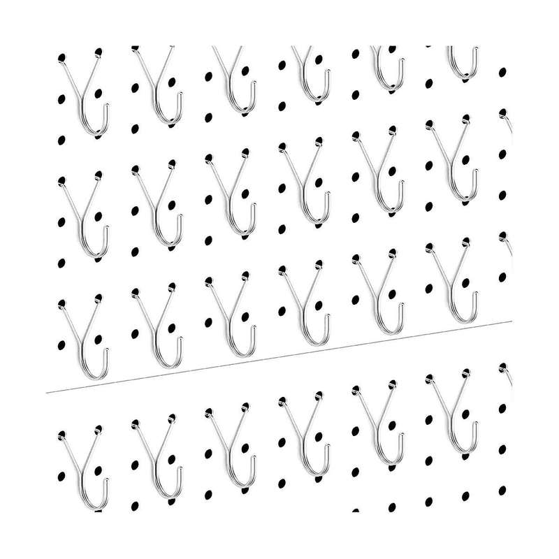 Peg Board Hooks,silver J-hook for Hanging Jewelry, Keys, Retail Items, Small Tools, Fit 1/8in 3/16in