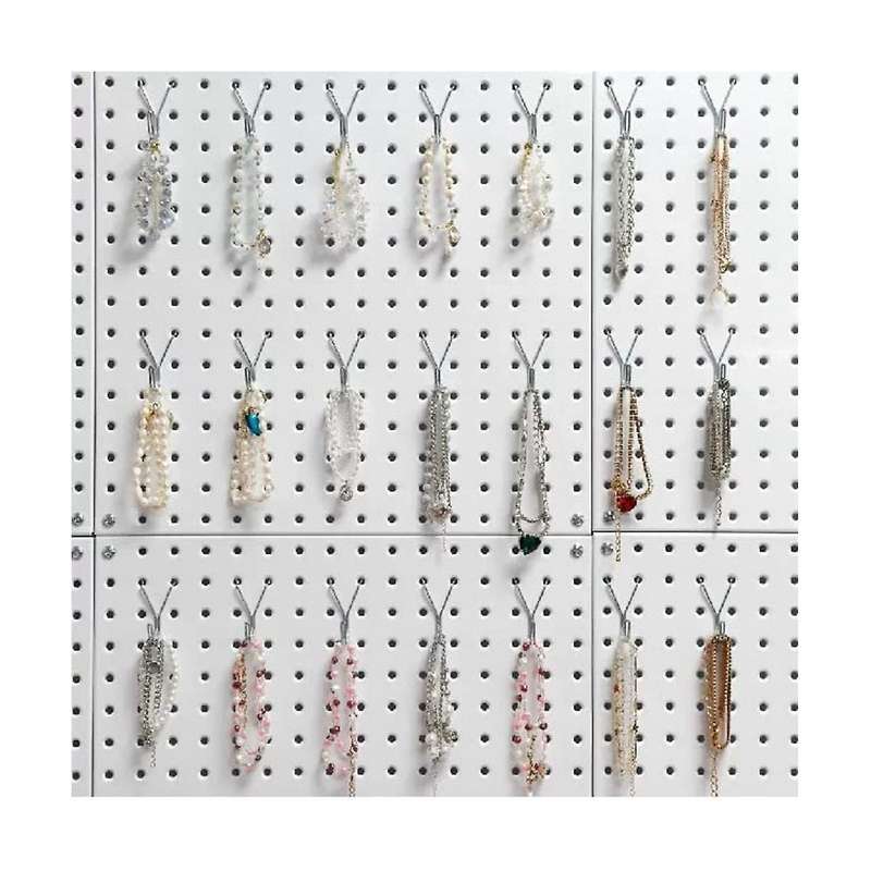 Peg Board Hooks,silver J-hook for Hanging Jewelry, Keys, Retail Items, Small Tools, Fit 1/8in 3/16in