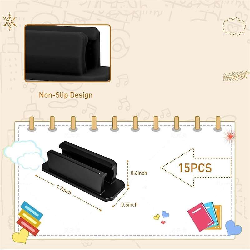 Pen Holder Set Of 15,adhesive Pen Holder for Desk Or Any Surface, Pencil Holder & Marker Holder, Te